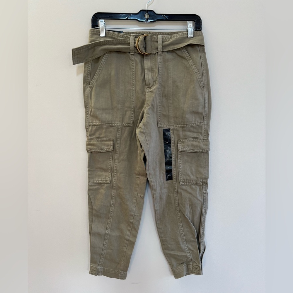 Banana Republic NWT Tapered Twill Utility Surplus Cargo Pant, Surplus Green, 0